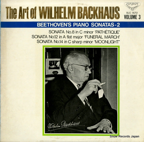BACKHAUS, WILHELM beethoven; piano sonata no.8, no,12 and no.14 SLC1672