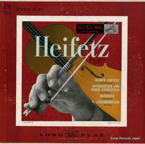HEIFETZ, JASCHA heifetz plays LM163