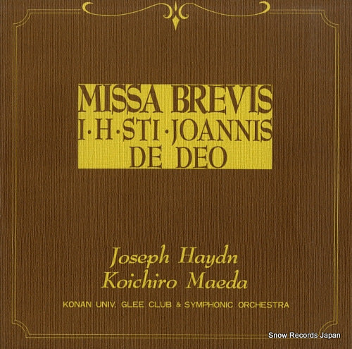 MAEDA, KOICHIRO haydn; missa brevis TR-7127