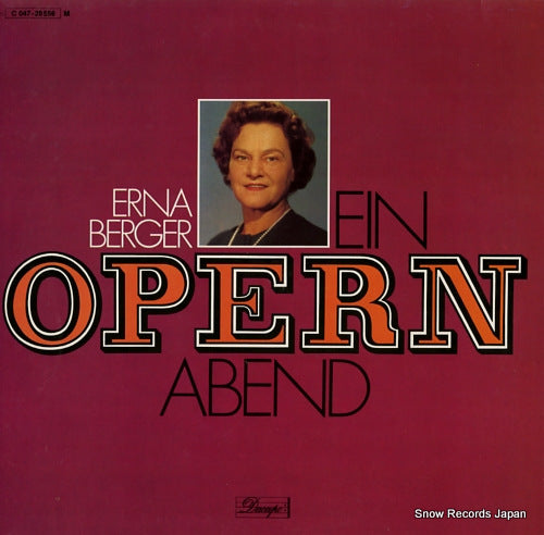 BERGER, ERNA ein opernabend 1C047-28556