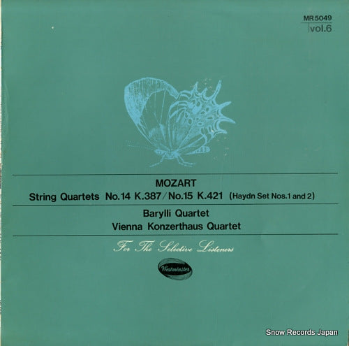 BARYLLI QUARTET / VIENNA KONZERTHAUS QUARTET mozart; string quartets no.14 / no.15 MR5049