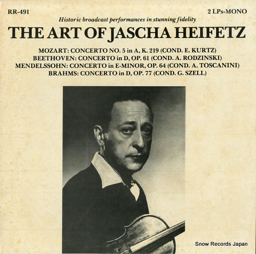 HEIFETZ, JASCHA the art of jascha heifetz RR-491