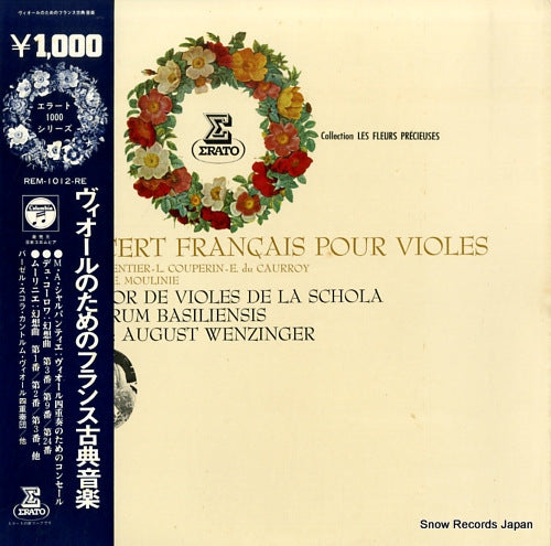 QUATUOR DE VIOLES DE LA SCHOLA CANTORUM BASILIENSIS concert francais pour violes REM-1012-RE