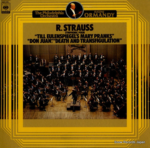ORMANDY, EUGENE r.strauss; symphonic poem "till eulenspiegel's mary pranks" 13AC276