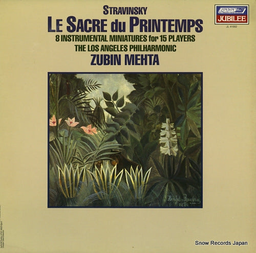 MEHTA, ZUBIN stravinsky; le sacre du printemps JL41002