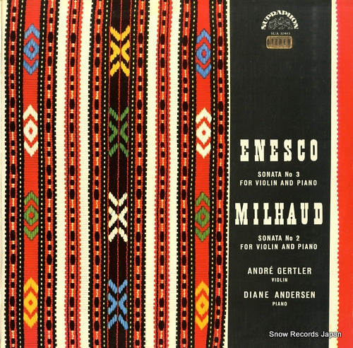 GERTLER, ANDRE / DIANE ANDERSEN enesco; sonata no3 for violin and piano SUA10483 / 50483/ E807
