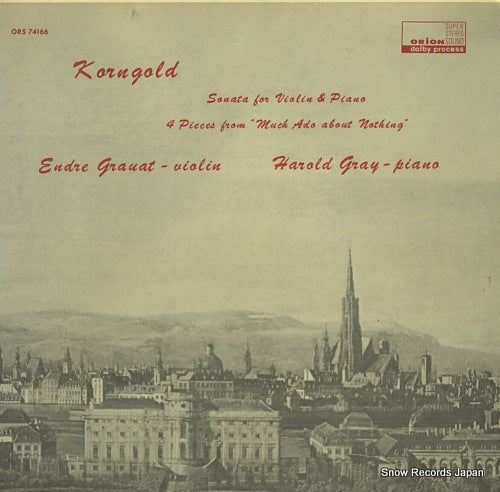 GRANAT, ENDRE / HAROLD GRAY korngold; sonata for violin & piano ORS74166
