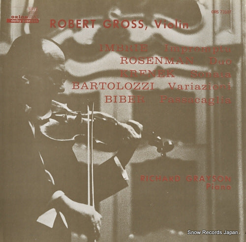GROSS, ROBERT imbrie; impromptu for violin & piano ORS73107