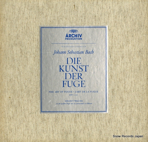 WALCHA, HELMUT bach; the art of fugue bwv1080 198006/07/2708002