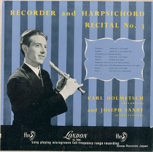 DOLMETSCH, CARL recorder and harpsichord recital no.3 LL1026