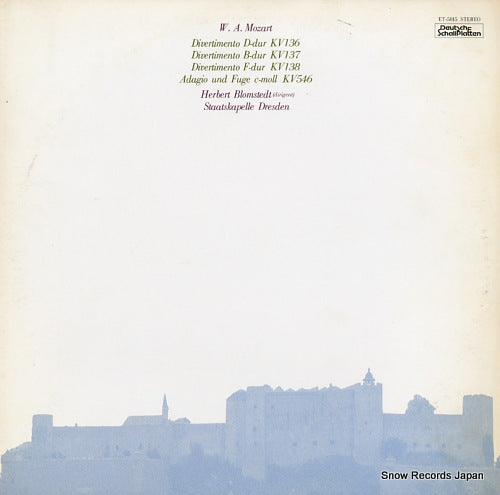 BLOMSTEDT, HERBERT mozart; divertimento d-dur, b-dur, f-dur ET-5015