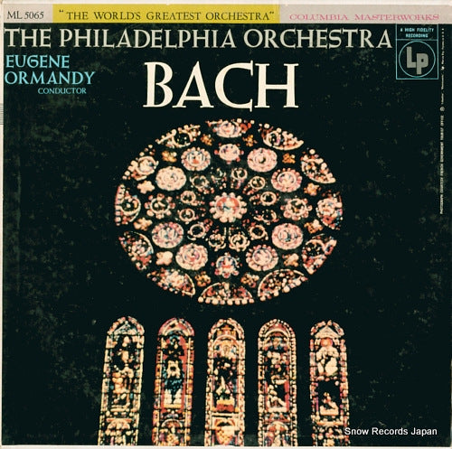 ORMANDY, EUGENE bach by the philadelphia orchestra ML5065