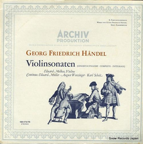 MELKUS, EDUARD handel; violinsonaten 1198474/75
