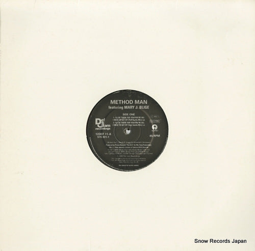 METHOD MAN i'll be there for you/you're all i need to get by 12DEF-11