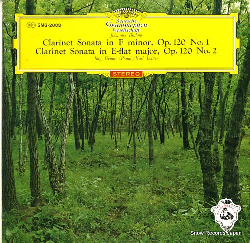 LEISTER, KARL brahms; clarinet sonata in f minor, op.120 no.1 SMG-2083