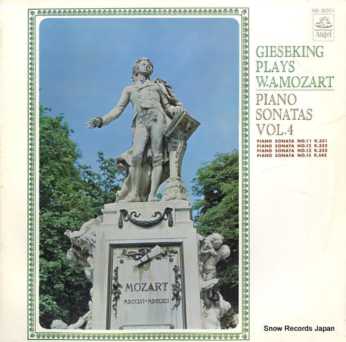 GIESEKING, WALTER mozart piano sonatas vol.4 AB.8001