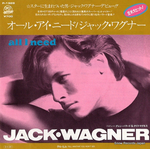 WAGNER, JACK all i need P-1928