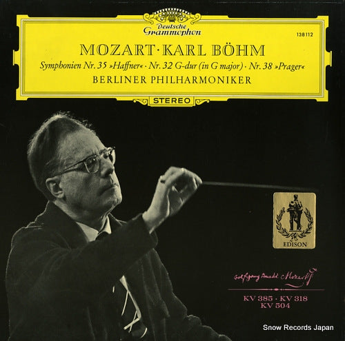 BOHM, KARL mozart; symphonien nr.35 "haffner", nr.32 g-dur(in g major), nr.38 "prager" 138112