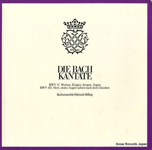 RILLING, HELMUTH die bach kantate / bwv12 weinen, klagen, sorgen, zagen CLV71911