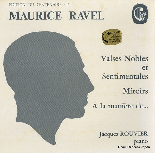 ROUVIER, JACQUES ravel; valses nobles et sentimentales CAL.1826