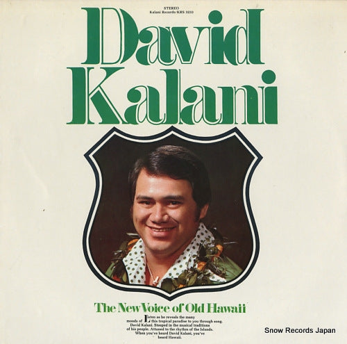 KALANI, DAVID the new voice of old hawaii KRS3233