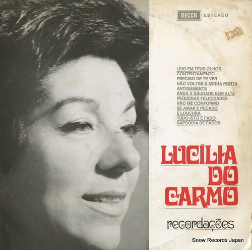 DO CARMO, LUCILIA recordacoes SLPDP5004