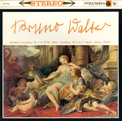 WALTER, BRUNO beethoven; symphony no.4 in b-flat major and no.8 in f major OS-193
