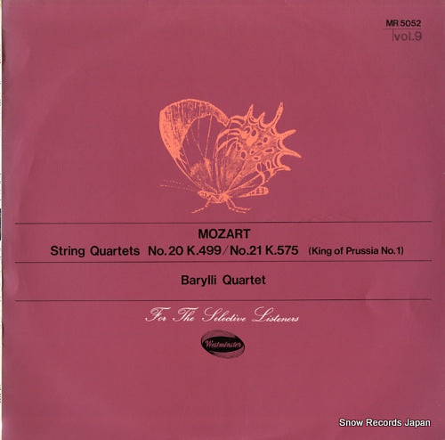 BARYLLI QUARTET, THE mozart: string quartets no.20 k.499 / no.21 k.575 MR5052