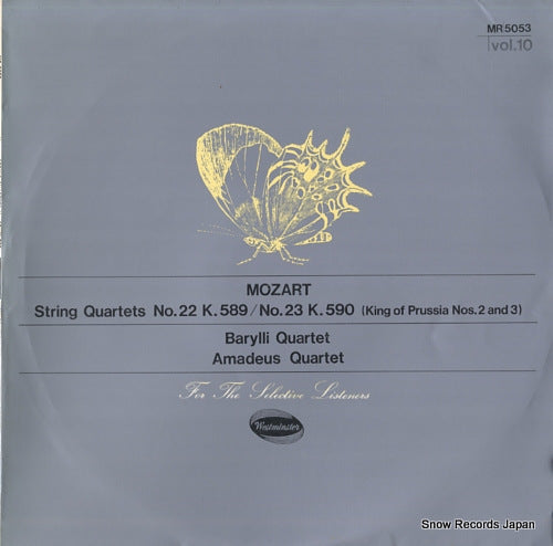 BARYLLI QUARTET, THE / AMADEUS QUARTET mozart: string quartets no.22 k.589 / no.23 k.590(king of prussia nos.2 and 3) MR5053