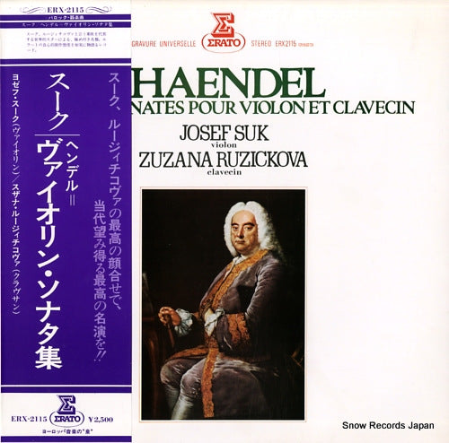 SUK, JOSEF haendel; quatre sonates pour violonet clavecin ERX-2115