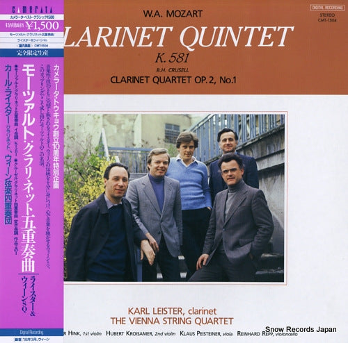 LEISTER, KARL mozart; clarinet quintet k.581 CMT-1504