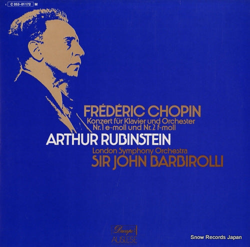 RUBINSTEIN, ARTUR chopin; konzert fur klavier und orchester nr.1 and nr.2 1C053-01172M