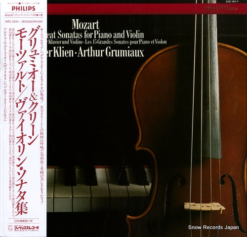KLIEN, WALTER / ARTHUR GRUMIAUX mozart; the great sonatas for piano and violin 412141-1/18PC-5234-38