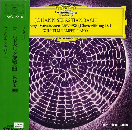 KEMPFF, WILHELM bach; goldberg-variationen bwv988 (clavierubung iv) MG2210