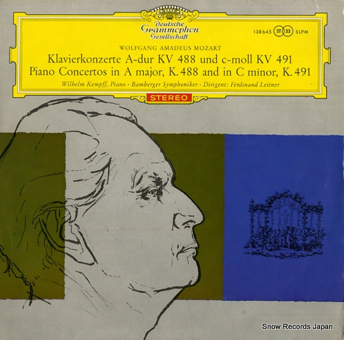 KEMPFF, WILHELM mozart; klavierkonzerte a-dur kv.488 und c-moll kv.491 138645