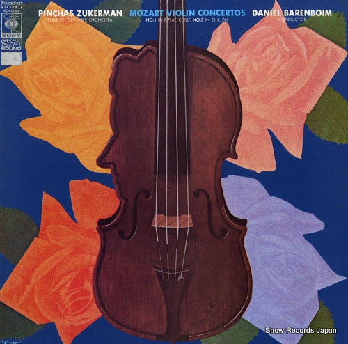ZUKERMAN, PINCHAS mozart; violin concertos no.1 & no.3 SOCO89