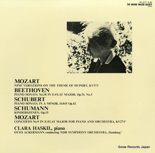 HASKIL, CLARA mozart; nine variations on the theme of duport OS-7077-8-BS