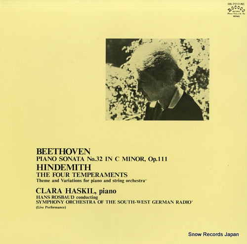 HASKIL, CLARA beethoven; piano sonata no.32 in c minor OS-7117-RC
