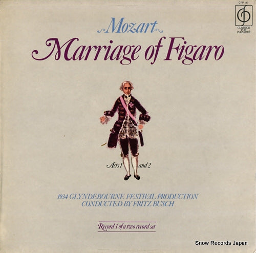 BUSCH, FRITZ mozart; marriage of figaro CFP117/CFP118