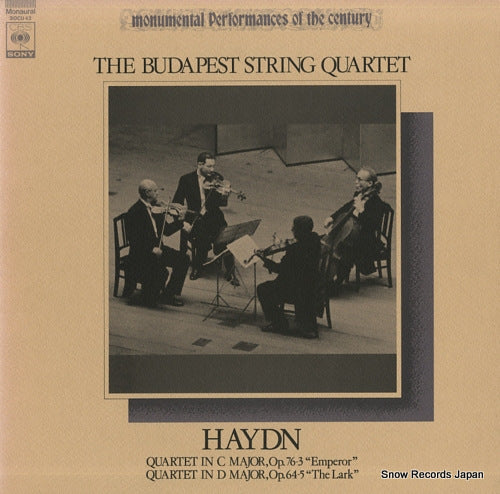 BUDAPEST STRING QUARTET, THE haydn; quartet in c minor, op.76-3 "emperor" SOCU42