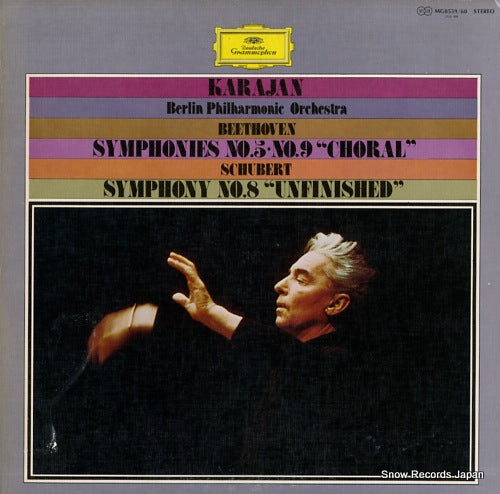 KARAJAN, HERBERT VON beethoven; symphonies no.5 & 9 "choral" MG8559/60