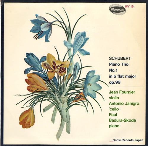 JANIGRO, ANTONIO schubert; piano trio no.1 in b flat major op.99 WY19