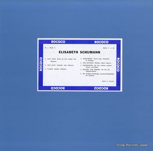 SCHUMANN, ELISABETH elisabeth schumann RR-6