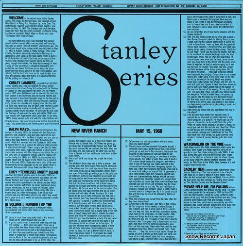 STANLEY BROTHERS, THE stanley series volume 1, number 2 CCSS-V1N2