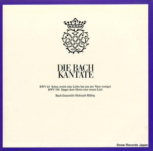 RILLING, HELMUTH die bach kantate / bwv 64 CLV71949