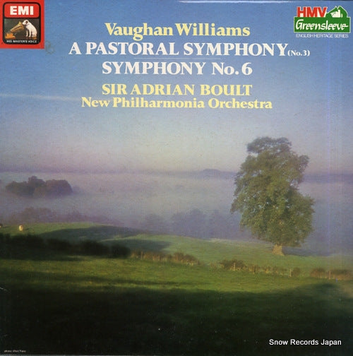 BOULT, SIR ADRIAN vaughan williams; a pastoral symphony / symphony no.6 ED2904081