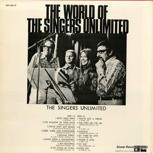 SINGERS UNLIMITED, THE the world of the singers unlimited GH-44-P