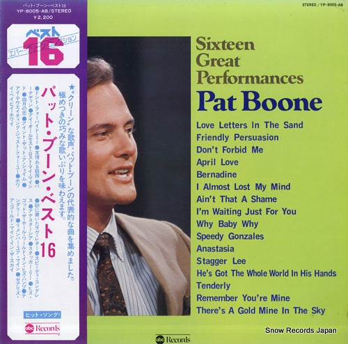 BOONE, PAT sixteen great performances YP-8005-AB