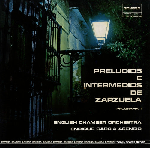 ASENSIO, ENRIQUE GARCIA preludios e intermedios de zarzuela, programa 1 ZL-502