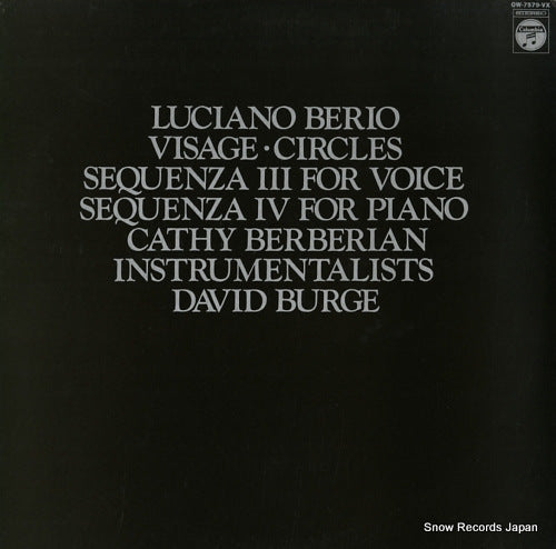 CATHY, BERBERIAN berio; visage/circles/sequenza3&4 OW-7579-VX